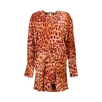 Stella McCartney Dames, Jurken, Oranje, Maat: 2XS Zijde