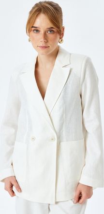 Koton JACKETS Oversized Linen Blazer Jacket