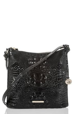 Brahmin Katie Croc Embossed Leather Crossbody Bag in Black at Nordstrom