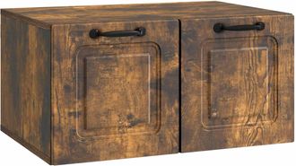 vidaXL Mueble Para Tv De Pared Roble Ahumado 59,5 X 41 X 30 Cm Vidaxl