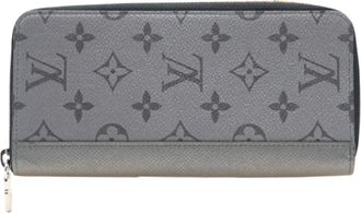 Louis Vuitton Silver Leather Long Wallet (Bi-Fold) (Pre-Owned)