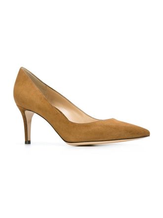 Gianvito Rossi Suede Pointed-Toe Pump