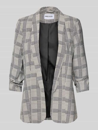 Pieces Shaped Fit Longblazer mit Schalkragen Modell BOSELLA in Mittelgrau, Gr&ouml;&szlig;e XS