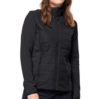 Jack Wolfskin Bergland Hybrid Down Womens Jacket - Black - Size X-Large