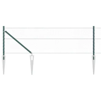 Berkfield Home Hexagon Fence Green 0.8x10 m Steel