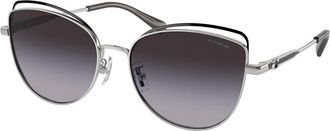 Coach HC7162 CR621 90018G Womens Sunglasses Silver Size 57