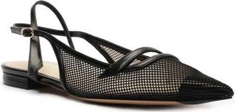 Alexandre Birman Tita Pointed Toe Slingback Flat in Black at Nordstrom, Size 10.5
