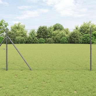 Berkfield Home Hexagon Fence Grey 1.2x100 m Steel