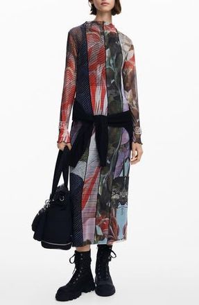 Desigual Carson Seamed Long Sleeve Dress in Mix at Nordstrom Rack, Size X-Small