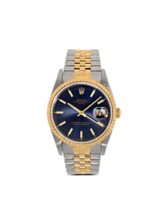 Rolex Datejust 34 mm horloge - Blauw