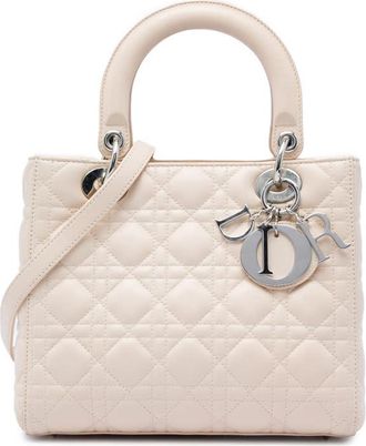 Dior Pre-owned Dior Medium Lambskin Cannage Lady Satchel Ladies T5529DWVDSLG9NGT