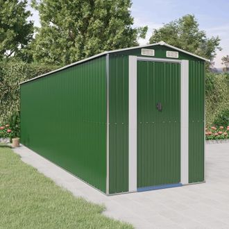 vidaXL Cobertizo De Jard&iacute;n Acero Galvanizado Verde 192x689x223 Cm Vidaxl