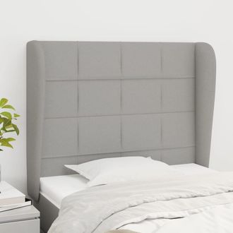 vidaXL Cabecero Con Orejas De Tela Gris Claro 83x23x118/128 Cm Vidaxl