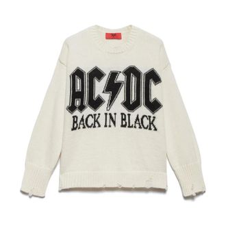 Aniye By Round-neck Knitwear, female, White, S, White Jumpers for Women