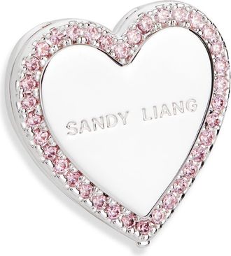Sandy Liang Heart Mirror Ring in Silver at Nordstrom, Size 6