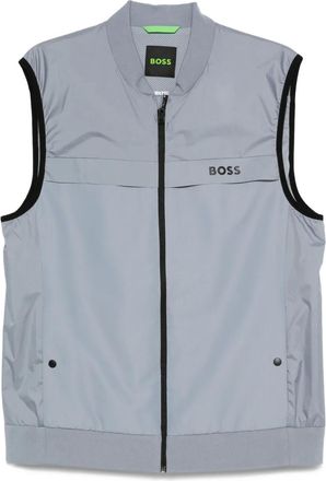 BOSS Gilet Gridlyte con zip - Grigio