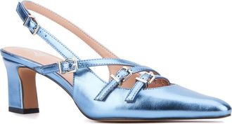 New York & Company Imari Slingback Pump in Blue Metallic at Nordstrom Rack, Size 8