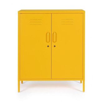 BIZZOTTO Cassettiera Acciaio Nero Industriale da Interno - CLIFTON - Colore: Giallo