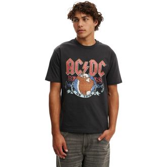 Cotton On Mens Premium Loose Fit Music T-Shirt in Washed Black - Ac Dc - On at Nordstrom, Size Xx-Large