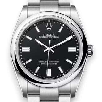Rolex Oyster Perpetual Automatic Chronometer Black Dial Mens Watch M126000-0014