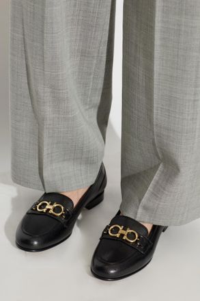 Ferragamo Bax Shoes, Loafers Type, Womens, Black