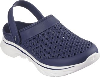 Skechers Womens Foamies Go Walk 7-Joyous Clog, Navy and White, 8 UK