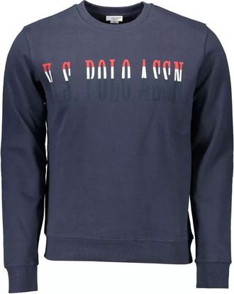 U.S.Polo Association Mens Crew Neck Sweatshirt - Dark Blue Cotton - Size X-Large