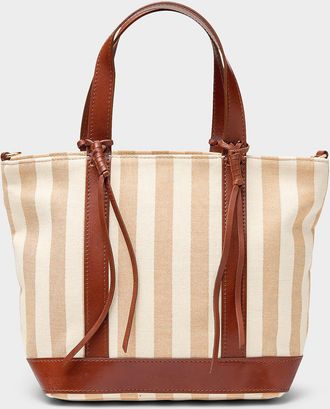Vanessa Bruno Womens Tasselled striped small tote bag