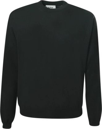 Alpha Studio Trui met ronde hals - Heren - Ronde hals truien - Zwart - L - Wol - Truien & Vesten