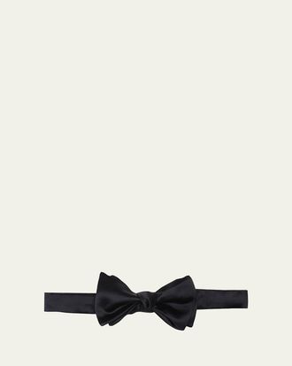 Brunello Cucinelli Basic Solid Silk and Cotton Bow Tie