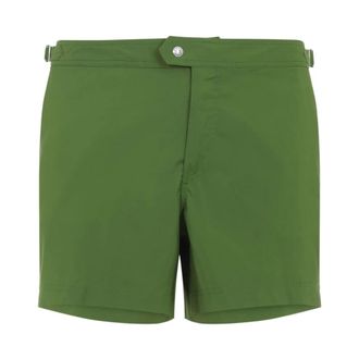 Tom Ford Beachwear, male, Green, Size: 2XL Nylon Swim Short