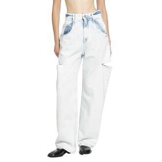 Maison Margiela Bleached Cut-out Jeans