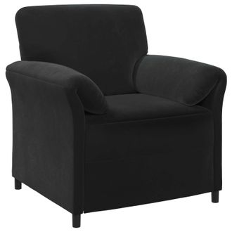 vidaXL Sof&aacute; De Una Plaza Negro 88 X 83 X 95 Cm Terciopelo Vidaxl