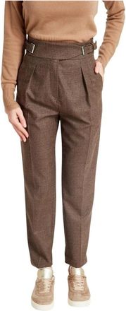 Max Mara Cerbero Broek - Dames - Broeken - Bruin - M - Broeken