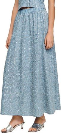 Sandro Long sequined skirt in Blue at Nordstrom, Size 38 Eu