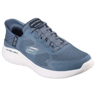 Skechers Bounder 2.0 Emerged Textile Mens Slate Trainers - UK 7 Light Blue