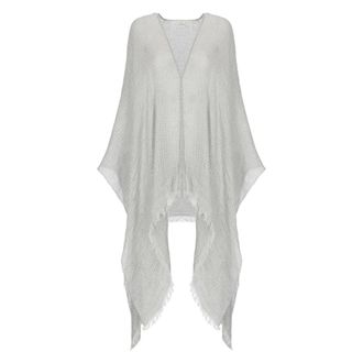 PANICALE Capes, female, Gray, Size: ONE SIZE Linen Cape
