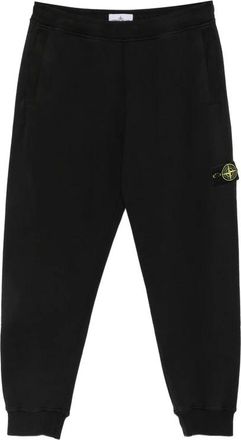Stone Island Broeken, Heren, Zwart, XL, Fleece Jogger Pants