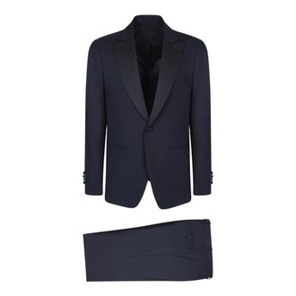 Lardini Single Breasted Suits, male, Blue, Size: 2XL Single-breasted Suit