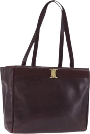 Ferragamo Pre-owned Tote Bag - Dames - Vintage Shopper - Bruin - ONE Size - Leer - Vintage