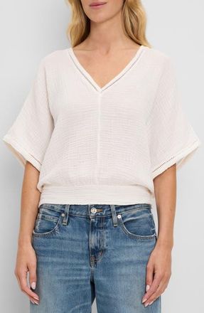 Michael Stars Imani Cropped Dolman Sleeve Top in Chalk at Nordstrom, Size X-Small