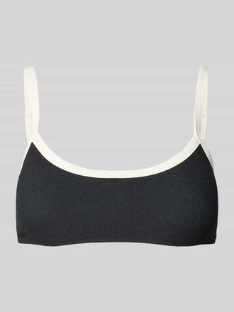 Jake*s Casual Bustier-Bikini-Oberteil in Crinkle-Optik in Black, Gr&ouml;&szlig;e L