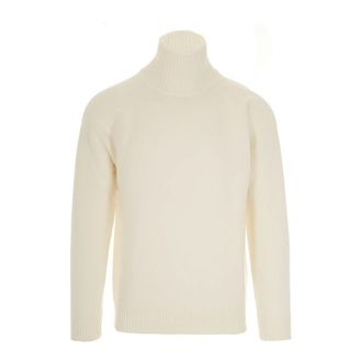 Paolo Pecora Turtlenecks, male, Beige, Size: XL Cream Wool Sweater