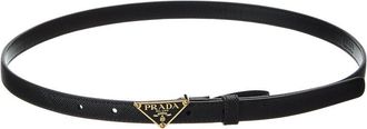 Prada Logo Saffiano Leather Belt