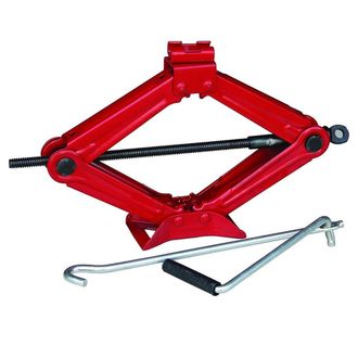 Trade Shop Trade Shop - Cric Crick A Pantografo Per Auto Camion Caravan Sollevamento Da 1,5t 1500kg Red