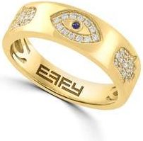 Effy Evil Eye Sapphire & Diamond Ring in Gold at Nordstrom Rack, Size 7