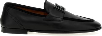 Dolce & Gabbana Black Calfskin Slip-On Mens Loafers