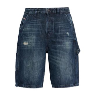 Diesel Denim Shorts, male, Blue, Size: W33 D-Livery-W-Short