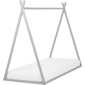 Beliani Beliani - Letto per bambini con baldacchino in legno di pino grigio 90 x 200 cm Saurat