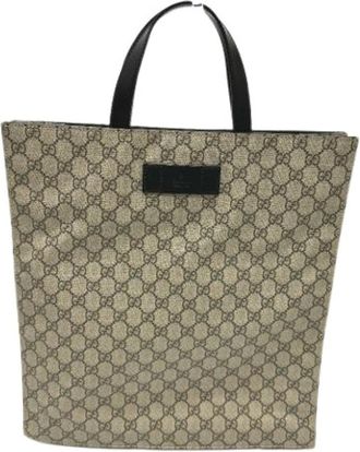 Gucci Pre-owned Tote Bags, unisex, Beige, Size: ONE SIZE Pre-owned Tote Bag